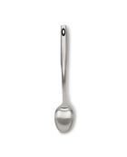 Zilverkleurige roestvrijstalen serveerlepel van 36 cm - 36,2x6,9x5,9 cm