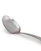 Zilverkleurige roestvrijstalen serveerlepel van 36 cm - 36,2x6,9x5,9 cm