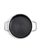 Collar triplex de acero negro plateado - 28 cm