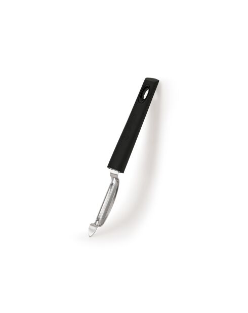 Pelador de frutas y verduras, utensilio plateado de acero inoxidable, 21 cm