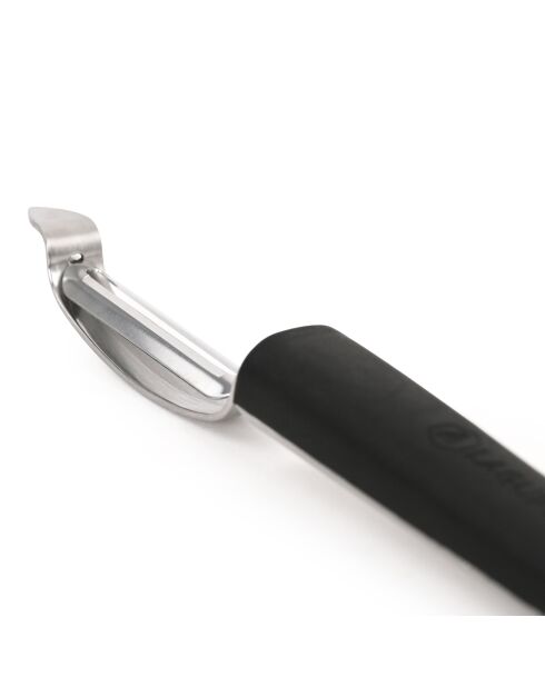 Pelador de frutas y verduras, utensilio plateado de acero inoxidable, 21 cm