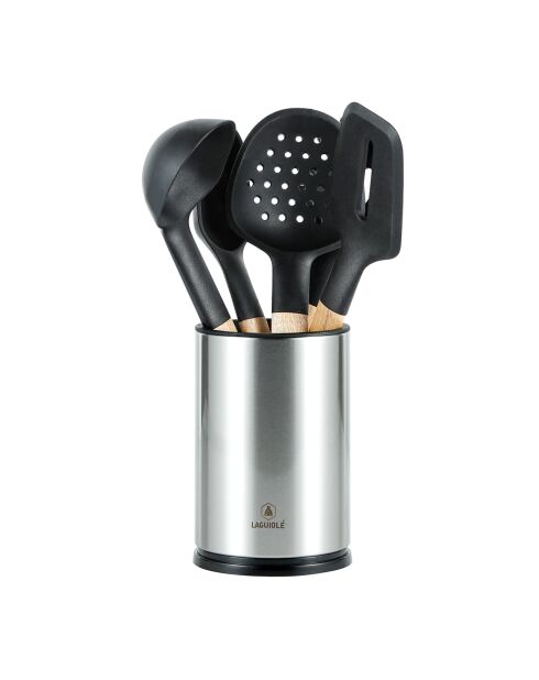 Juego de utensilios de cocina de 6 piezas Sève plateado/negro