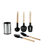 6-teiliges Küchenutensilien-Set Sève silber/schwarz