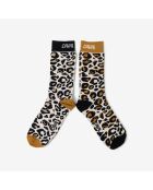 Chaussettes - Leopard - Light beige/marron
