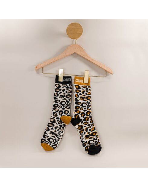 Chaussettes - Leopard - Light beige/marron