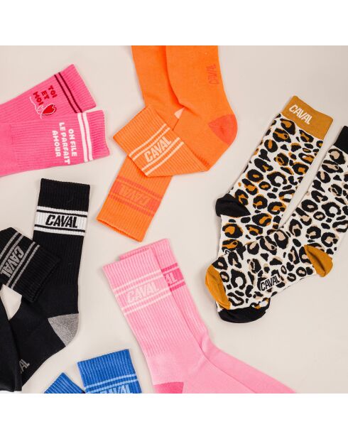 Chaussettes - Leopard - Light beige/marron
