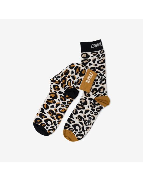 Chaussettes - Leopard - Light beige/marron