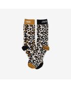 Chaussettes - Leopard - Light beige/marron