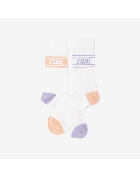 Chaussettes Light orange/violet