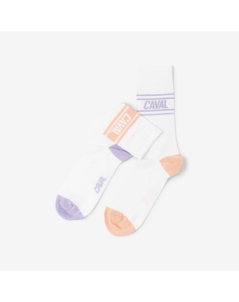 Chaussettes Light orange/violet