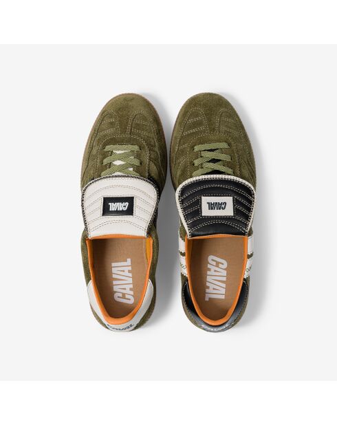 Baskets en cuir Greeny Field multicolores