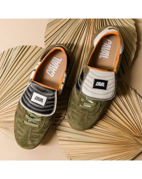 Baskets en cuir Greeny Field multicolores