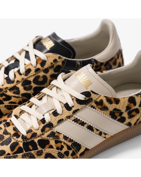 Baskets en cuir Leo Obsession noir/blanc