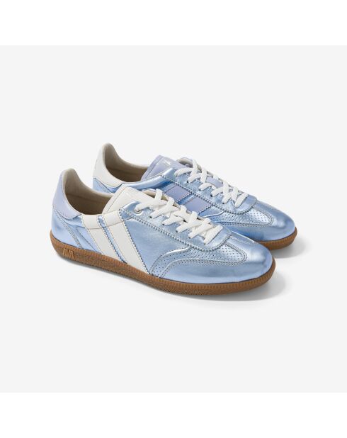 Baskets en cuir Blue Pearl bleu/blanc