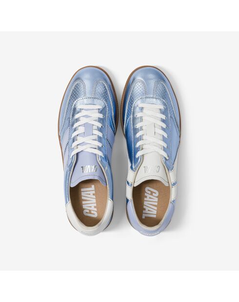 Baskets en cuir Blue Pearl bleu/blanc