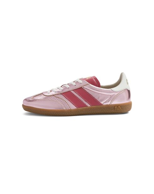 Baskets en cuir Pink Pearl rose/blanc