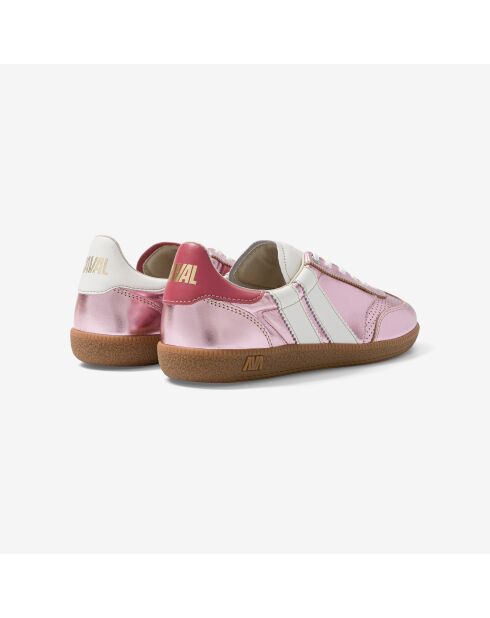 Baskets en cuir Pink Pearl rose/blanc