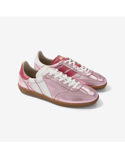 Baskets en cuir Pink Pearl rose/blanc