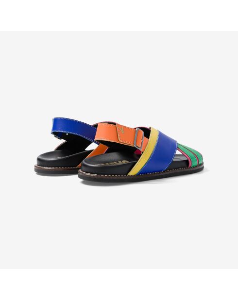 Sandales en cuir Sunset Riviera multicolores