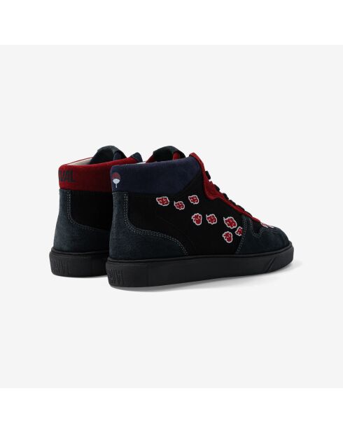 Baskets en cuir Naruto - Akatsuki rouge/noir