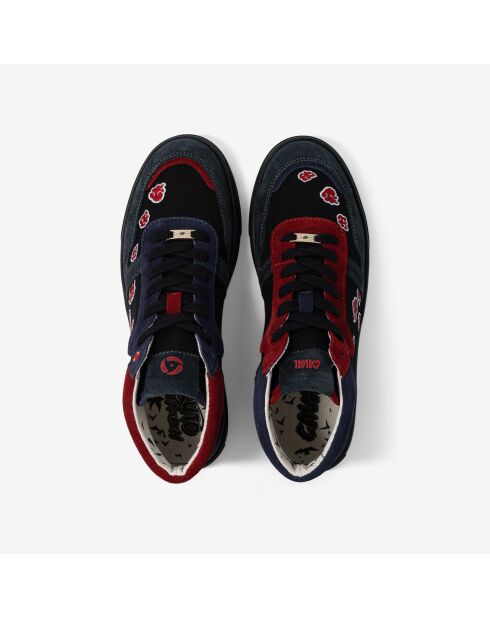 Baskets en cuir Naruto - Akatsuki rouge/noir