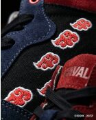 Baskets en cuir Naruto - Akatsuki rouge/noir