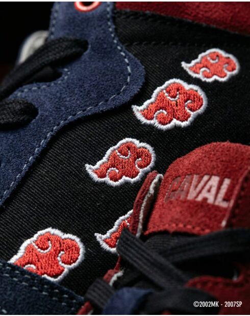 Baskets en cuir Naruto - Akatsuki rouge/noir