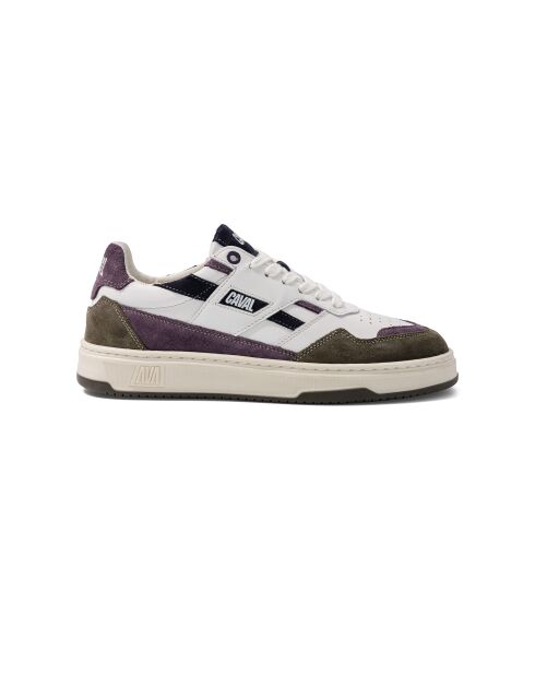 Baskets en cuir Purple Storm multicolores