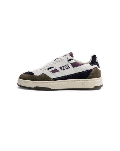 Baskets en cuir Purple Storm multicolores