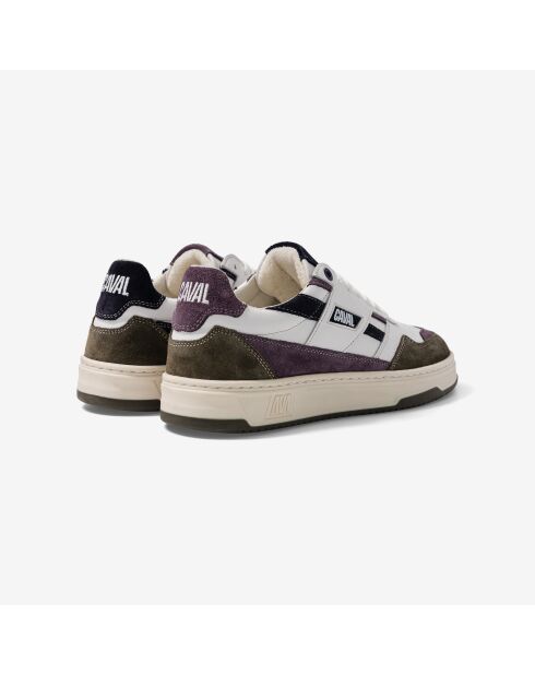 Baskets en cuir Purple Storm multicolores