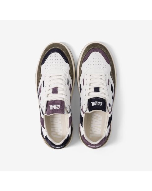 Baskets en cuir Purple Storm multicolores
