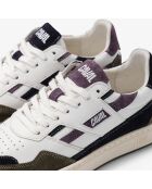 Baskets en cuir Purple Storm multicolores