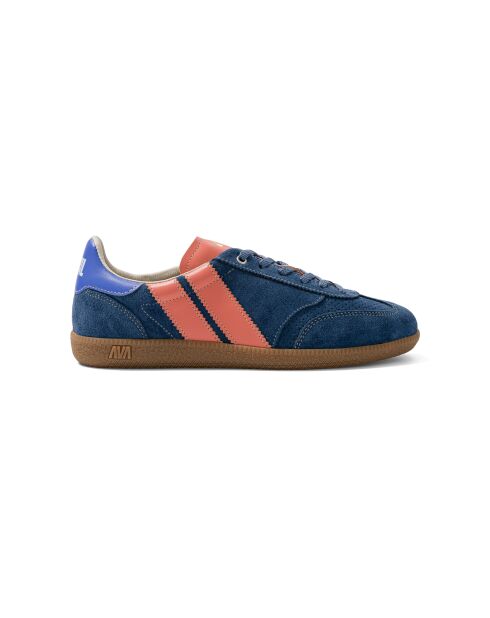 Baskets en cuir Navy Rust orange/bleu