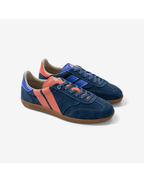 Baskets en cuir Navy Rust orange/bleu