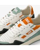 Baskets en cuir Green Arena vert/orange