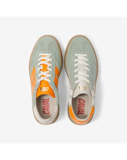 Baskets en cuir Tropic Zest vert/orange