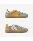 Baskets en cuir Tropic Zest vert/orange