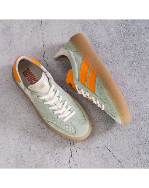Baskets en cuir Tropic Zest vert/orange