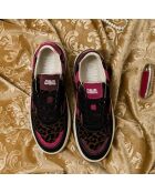 Baskets en cuir Leo Berry rose/marron