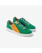 Baskets en cuir Green Zest vert/orange