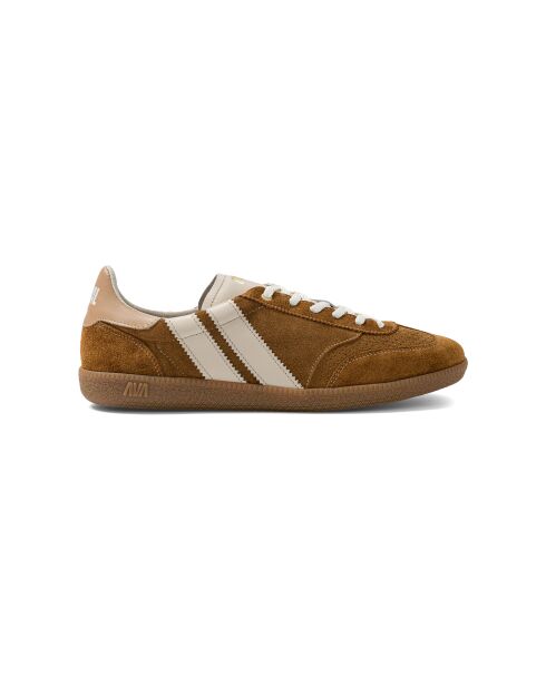 Baskets en cuir Mocha Cream beige/marron