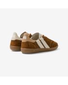 Baskets en cuir Mocha Cream beige/marron