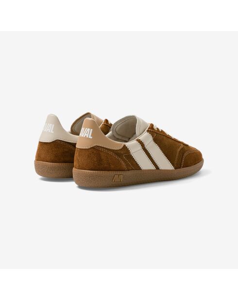 Baskets en cuir Mocha Cream beige/marron