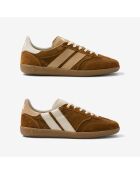 Baskets en cuir Mocha Cream beige/marron