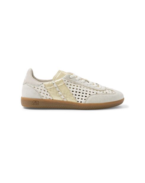 Baskets en cuir Rustic Glow blanches