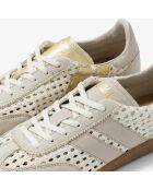 Baskets en cuir Rustic Glow blanches
