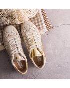 Baskets en cuir Rustic Glow blanches