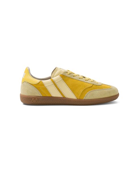 Baskets en cuir Lemon Fizz jaune
