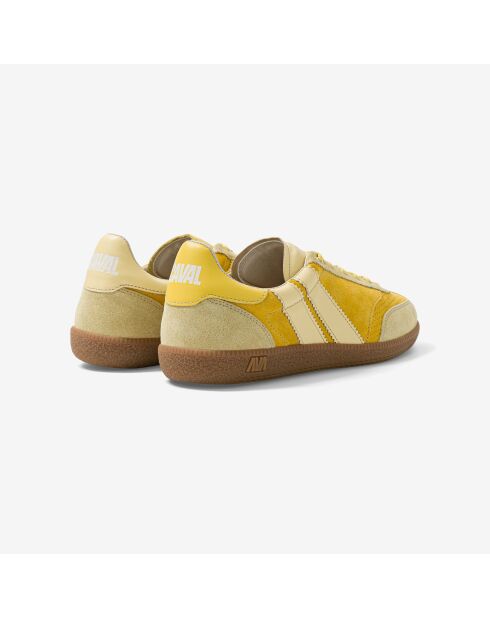 Baskets en cuir Lemon Fizz jaune