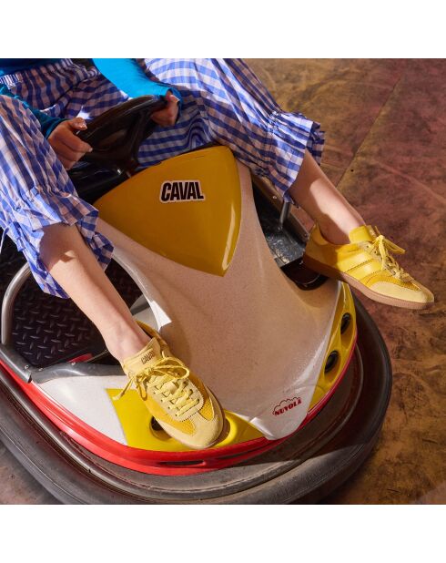 Baskets en cuir Lemon Fizz jaune
